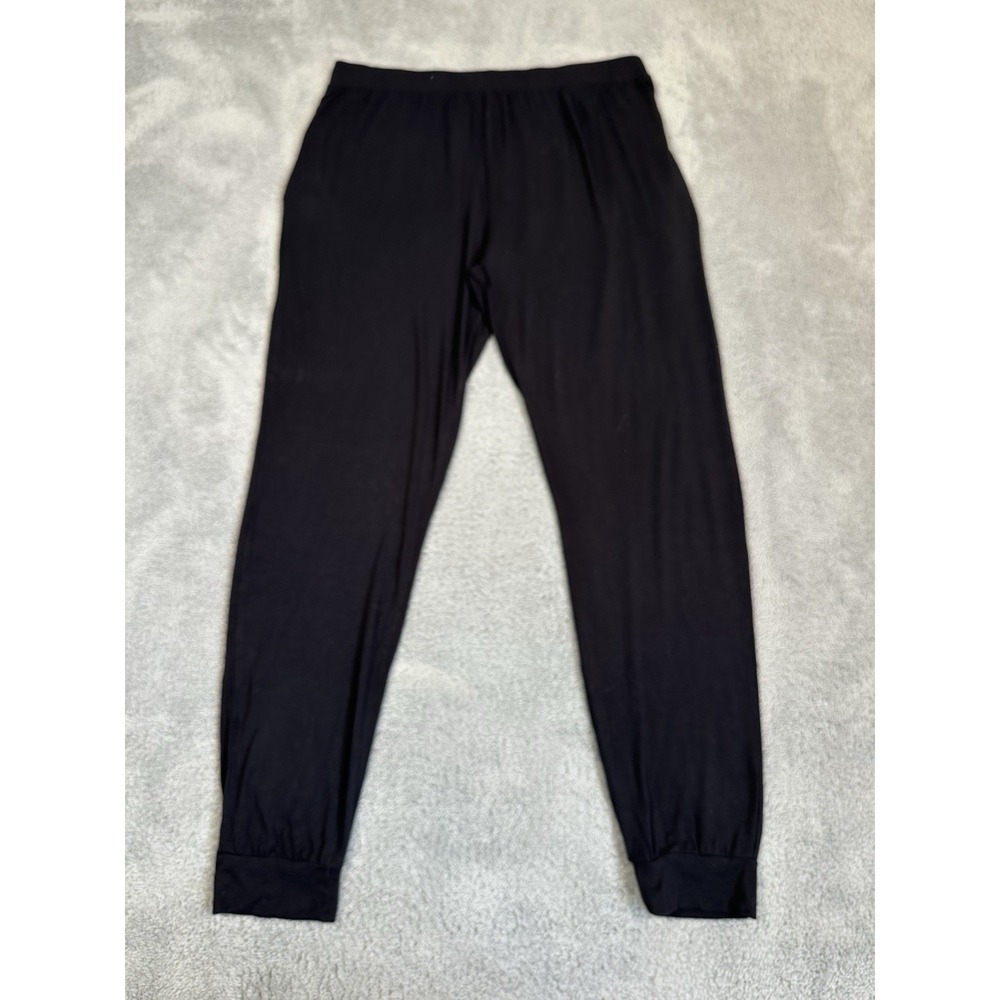 Kyte Living Pants Womens Large Black Bamboo Stretchy Jogger Pajama Loungewear